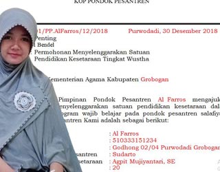 Download contoh proposal pengajuan PPS Wajardikdas Ula Wustha PMU Ulya