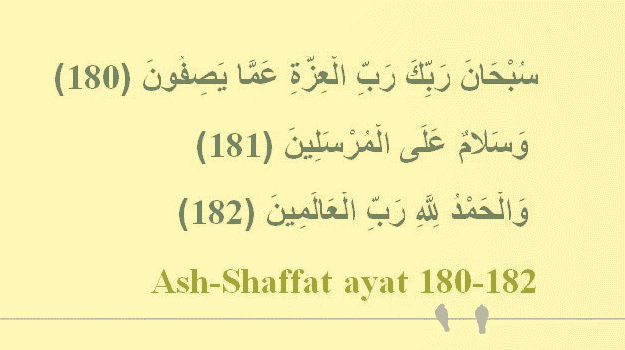surat ash-shaffat ayat 180 sampai 182