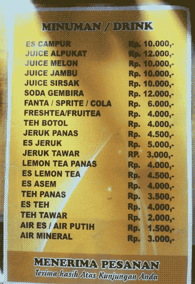 harga minuman Bakso Titoti