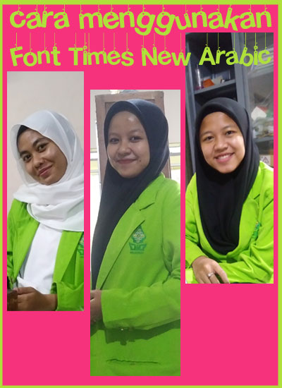 cara menggunakan font times new arabic