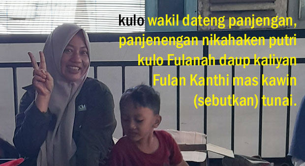kalimat pasrah ijab kabul bahasa Jawa Contoh