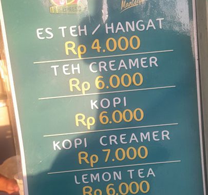 harga teh gardoe pinggir jalan