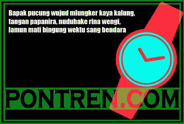 bapak pucung wujud mlungker kaya kalung batangane yaiku