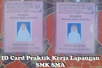 ID Card Praktik Kerja Lapangan SMK SMA