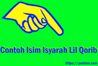 contoh isim isyarah lil qorib