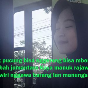 Bapak pucung bisa nggereng bisa mbengung Ngambah jumantara Kaya manuk rajawali Wira- wiri nggawa barang lan manungsa Apa batangane tembang pucung ing dhuwur?