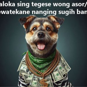 Saloka Sing Tegese Wong Asor Ala Wewatekane Nanging Sugih Bandha Donya