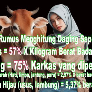 rumus menghitung daging sapi 1 ekor sapi berapa kilo daging