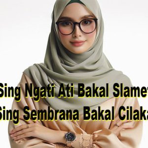 Sing Ngati Ati Bakal Slamet, Sing Sembrana Bakal Cilaka