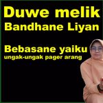 duwe melik bandhane liyan bebasane