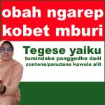 obah ngarep kobet mburi tegese yaiku tumindake panggedhe dadi contone/panutane kawula alit