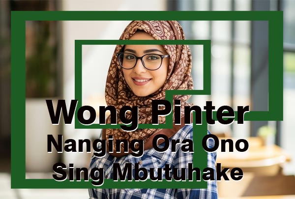 Wong Pinter Nanging Ora Ono Sing Mbutuhake