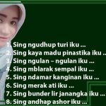 Sing ngudhup turi kaya madu pinastika Ngulan-ulan iku