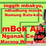 wangsalan ndhadhung manuk nganak cecak